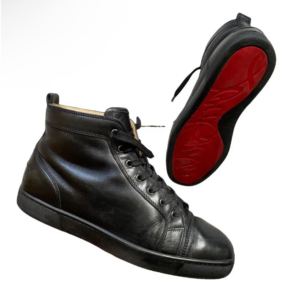 Christian Louboutin Men’s High Top Sneakers w/ Red Bottom Soles - Picture 11 of 13